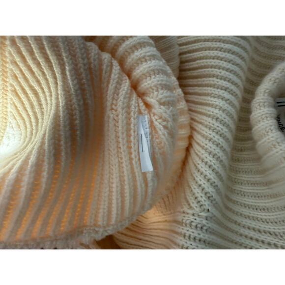 Vince Sweater Women's Large Ribbed Cream Sleeveless Wool Cashmere Blend - Picture 5 of 6